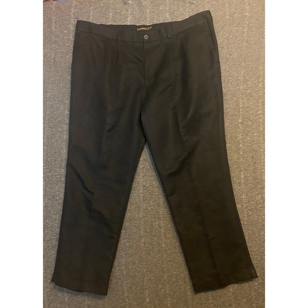 Dockers Black Pleated Front Dress Pants Mens 42x30 Cuffed Trousers Made Vietnam